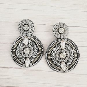 LARGE LUXE Beaded Earrings NWT